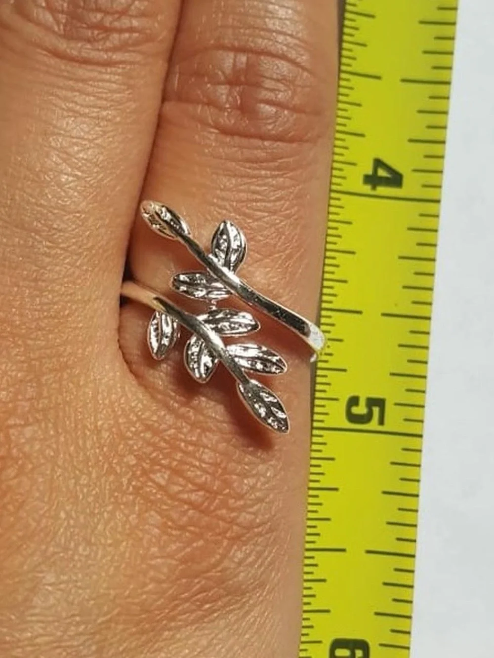 925 Silver Leaf Wrap Ring - Women Jewelry